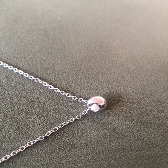 Silver-Toned Drop Pendant Necklace, 17” - Picture 2 of 4